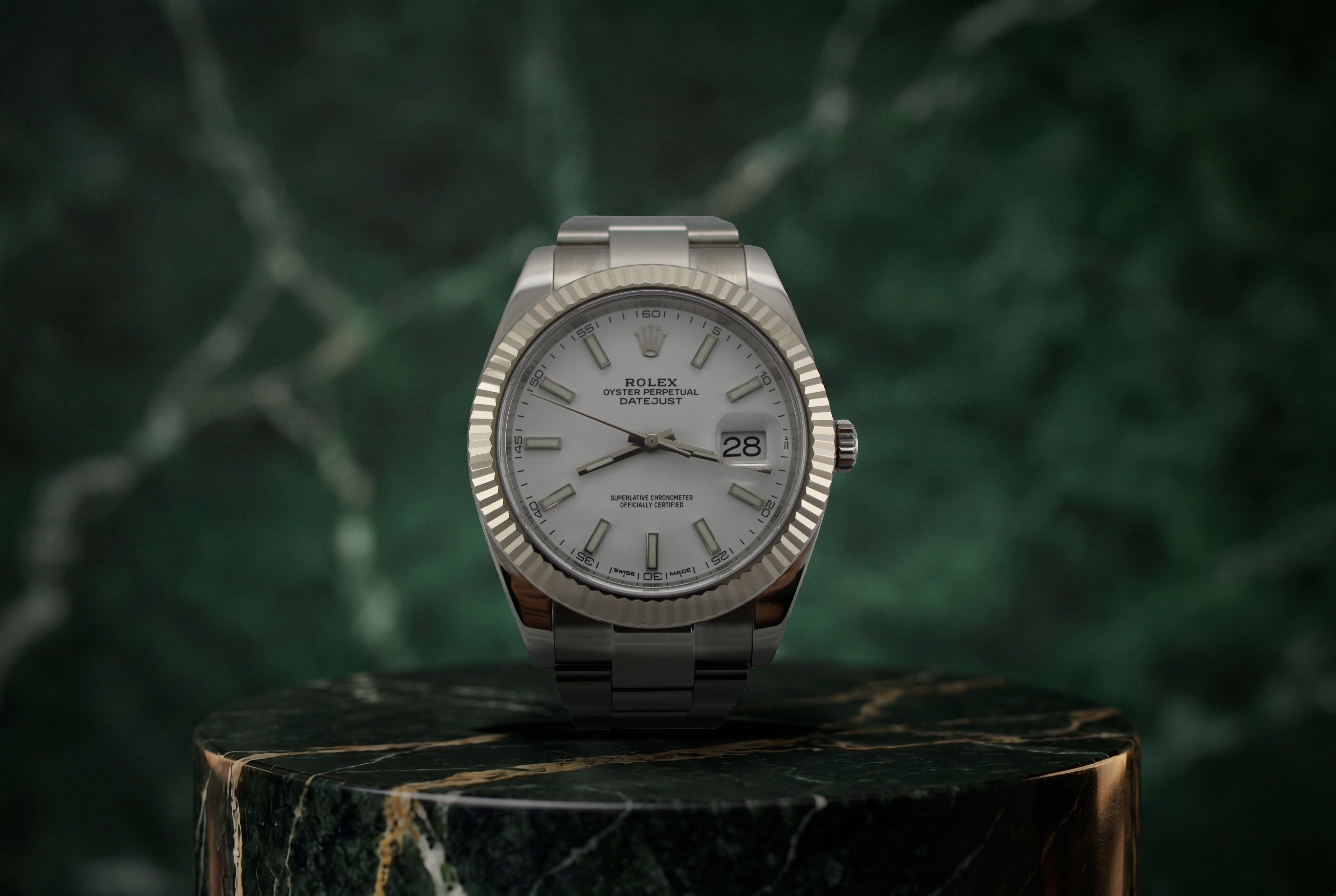 Rolex Datejust White Stainless Steel 126334 41mm Oyster Fluted Watch SKU: JNGKM04260A3