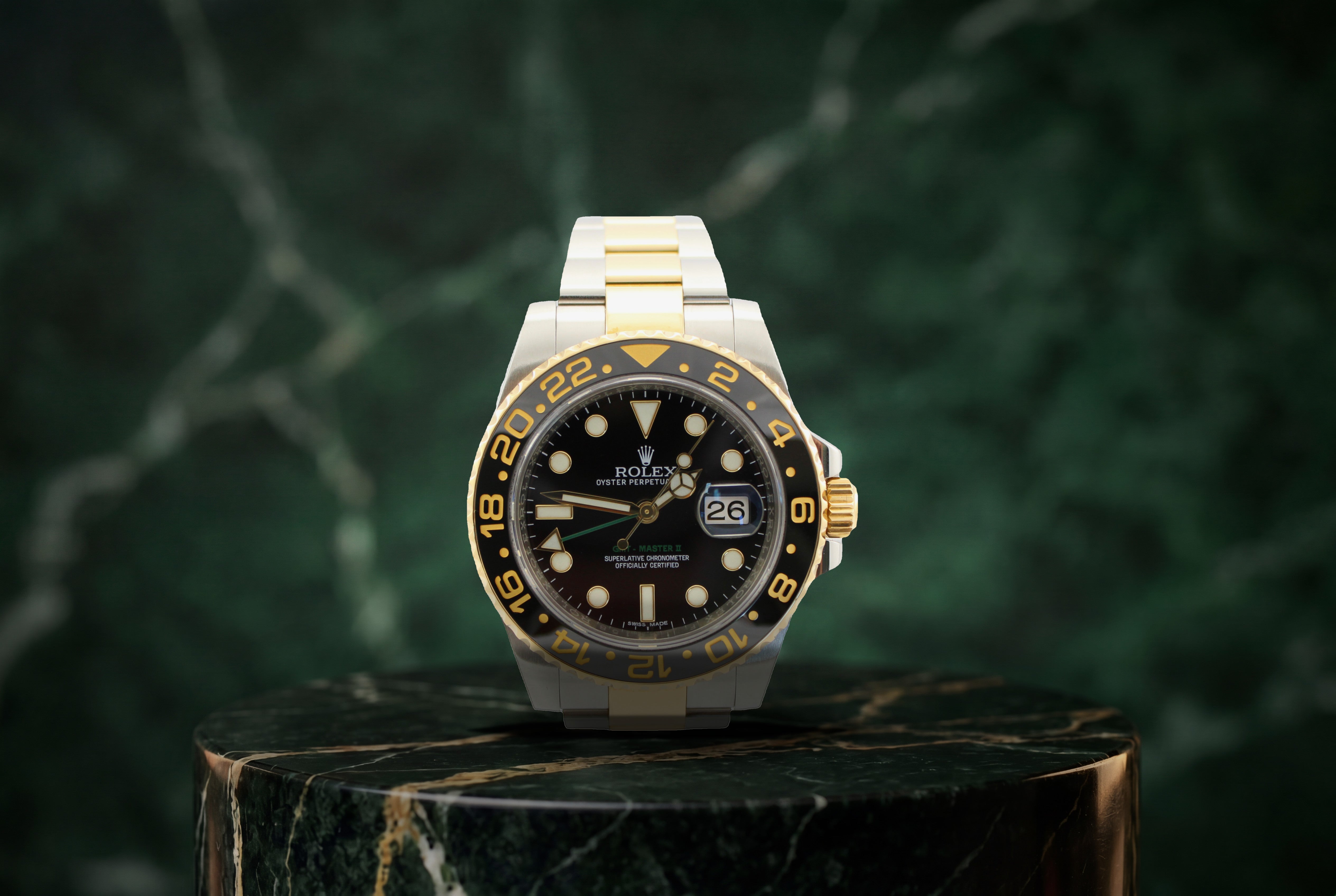 2016 Rolex GMT Master II Black Two-Tone 116713LN 40mm Oyster Watch With Box and Papers SKU: JLEMGG0326158