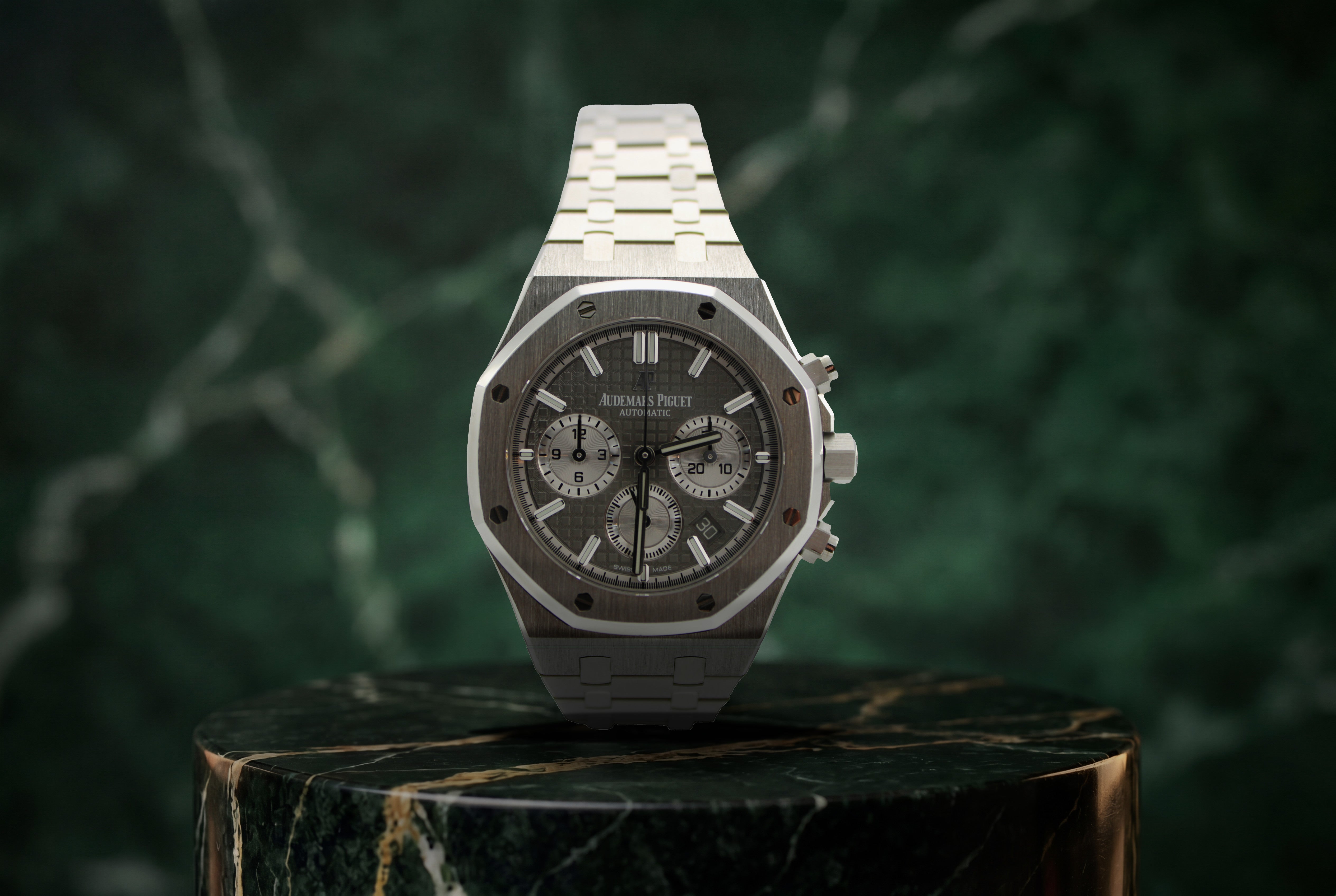 Audemars Piguet Royal Oak Rhodium Stainless Steel 26315ST 38mm Watch With Box and Papers  SKU: JVKAMM032651A