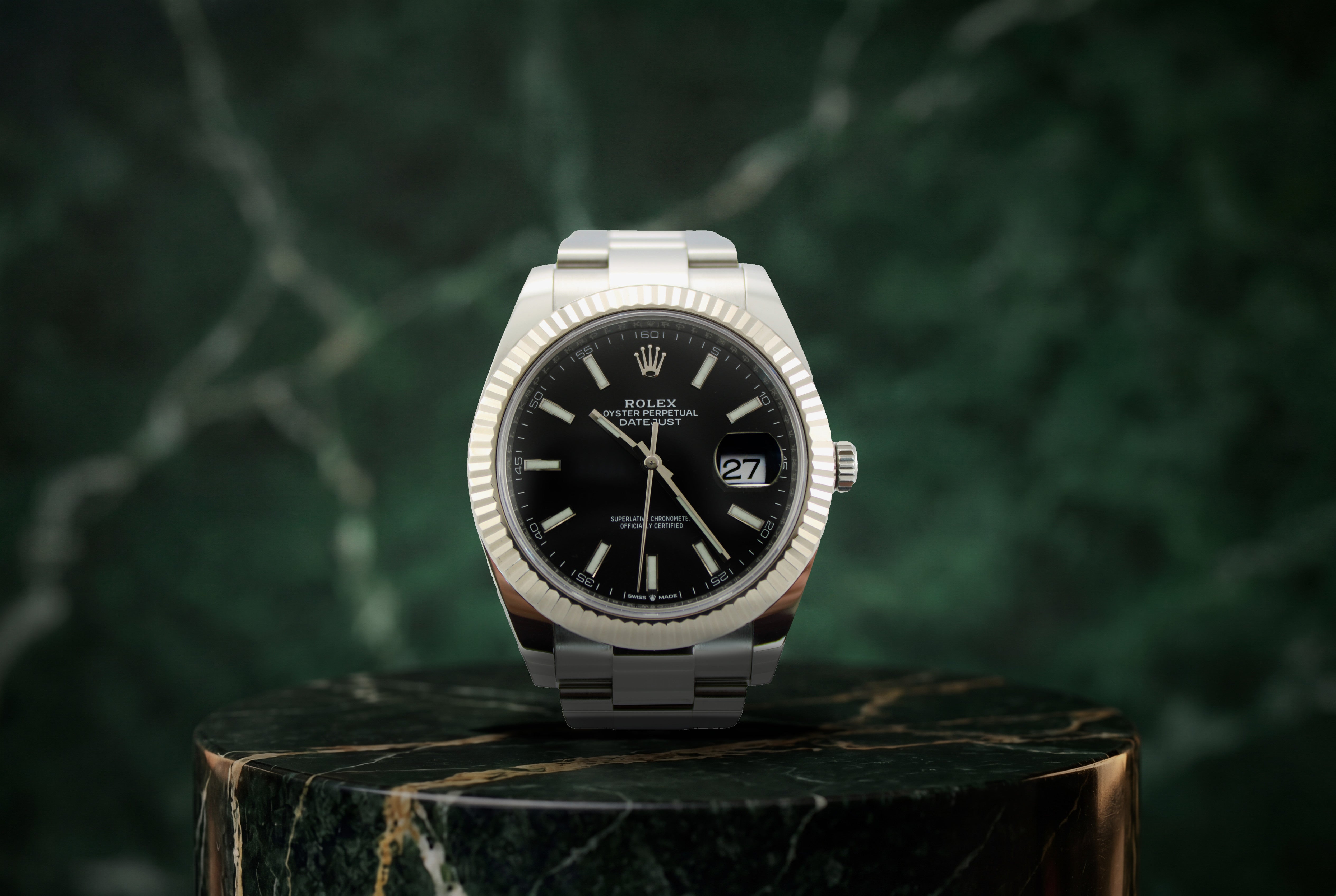 Rolex Datejust 41 Black 126334 41mm Fluted Bezel Stainless Steel Oyster Watch  SKU: JNAGG0326985