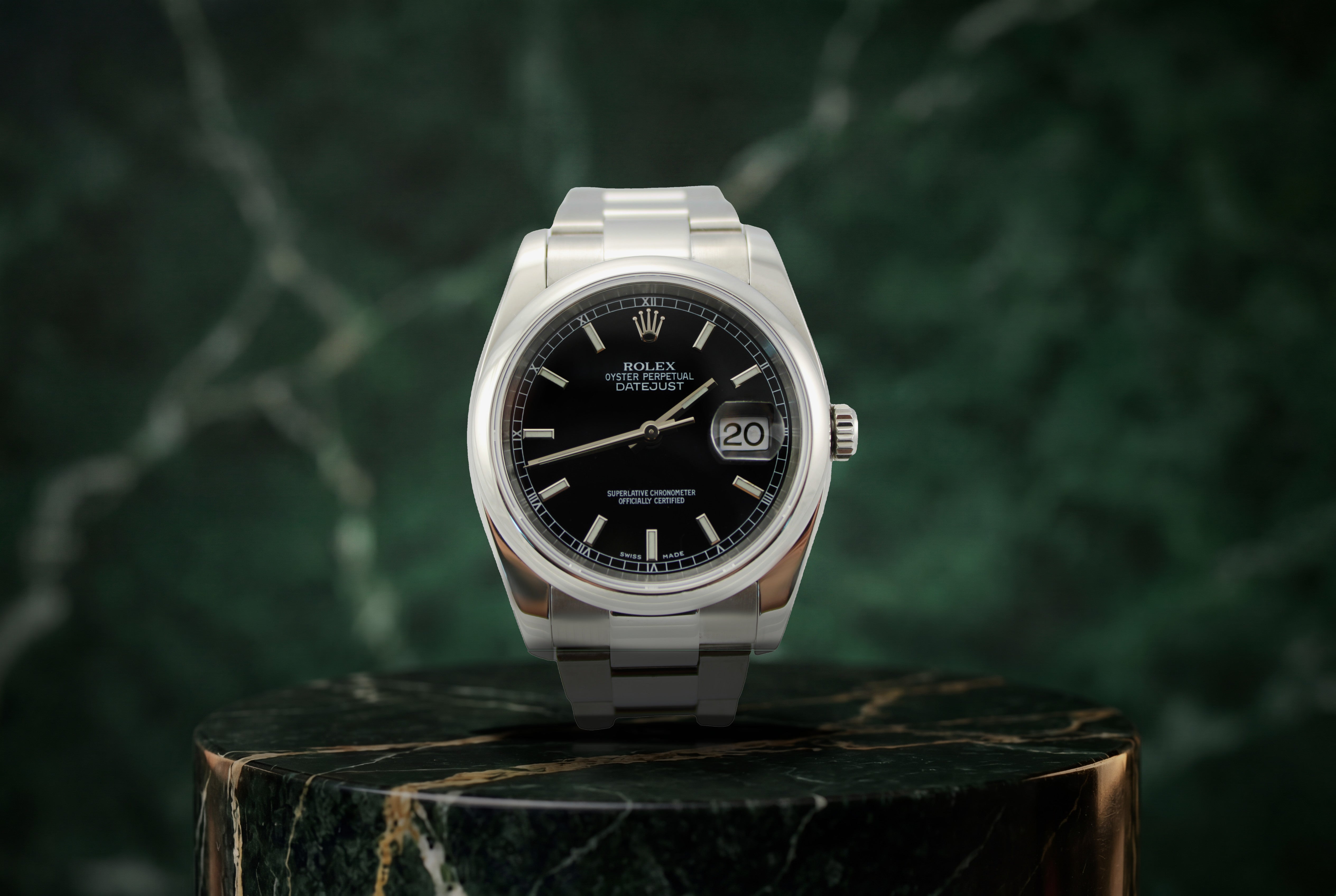 Rolex Datejust Black Stainless Steel Date 116200 36mm Oyster Smooth Red Roulette Watch  SKU: JMGGG0426079