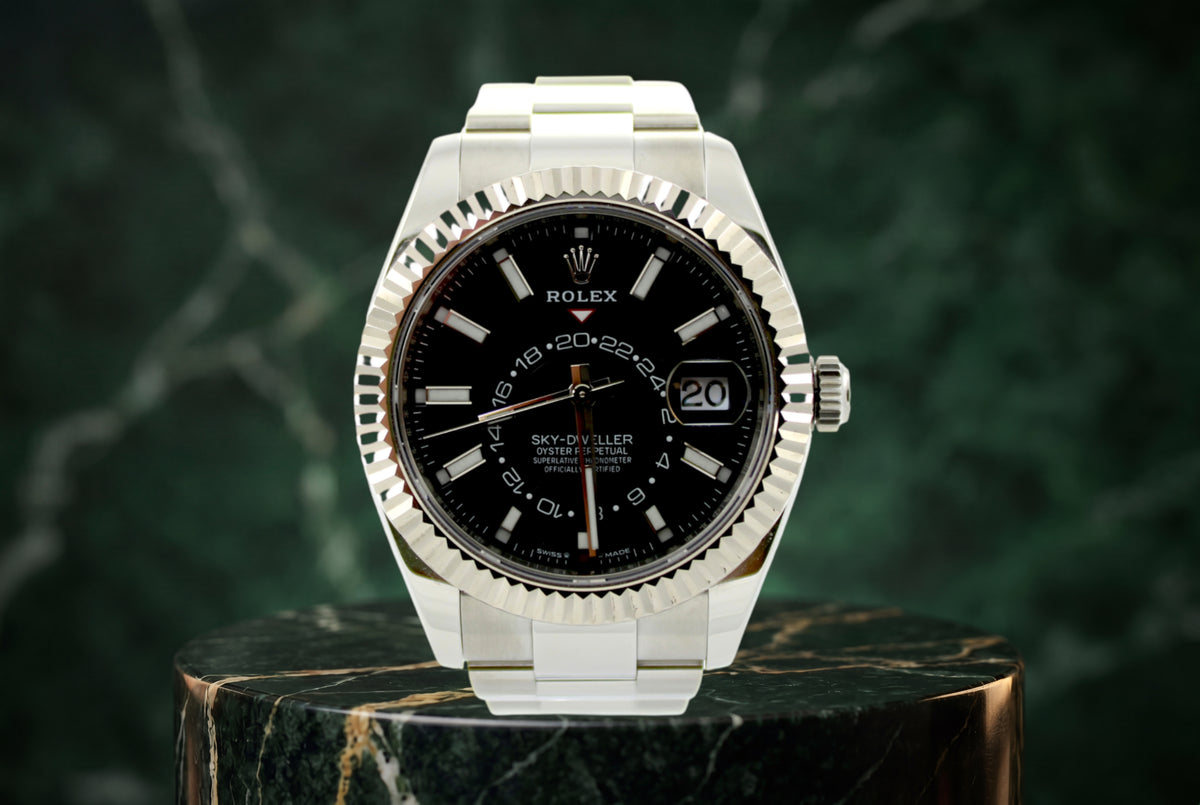 2023 Rolex Skydweller Black Steel 336934 42mm Oyster Watch With Box and Papers SKU: JLKIKM0326256